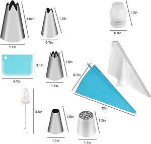 Ugelli per Decorazione Torte in Acciaio Inox con Sacchetti in Silicone per Professionisti, <span class=keywords><strong>Prezzo</strong></span> di Fabbrica all'Ingrosso - Product Image 4