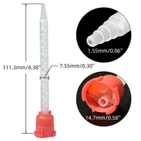 Buse de mélange statique carrée de 111 mm, 16 sections, rapport 1:1, tube mélangeur de colle époxy pour cartouche bicomposante de 50 ml