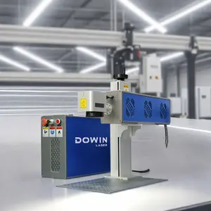 DAVI mesin penanda Laser CO2 Galvo, Printer Laser RF akurasi tinggi 30W 40W 60W dengan Logo kode QR untuk botol plastik HDPE PVC