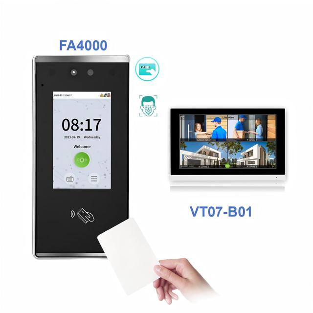 RFID Card Access Control System Support Video Intercom ZKT Face Time Attendance With WIFI/TCP/IP/USB Waterproof IP65 FA4000/VT