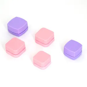 5ml 7ml 9ml Square Smell Proof Child Resistant Eye Cream Pink And Purple Spray Color Concentrate Glass Jar