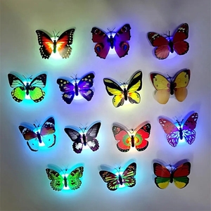 Autocollants muraux LED 3D Papillon Lumineux à Vendre : Décoration DIY pour Chambre, Fête et Maison (Vente en Gros) - Product Image 2