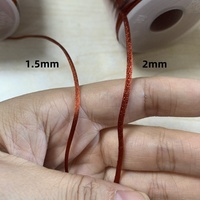 Cordon en soie coréen 2 mm, coloré, fait main, tressé, pour la création de bijoux DIY, cordon en nylon satiné