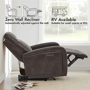 Sillón Reclinable Pequeño de Cuero Sintético Watson Whitely para Autocaravana, Sofá Reclinable sin Espacio entre Paredes, Reposacabezas Eléctrico, Cargador Tipo C, Asiento para Cine en Casa - Product Image 6