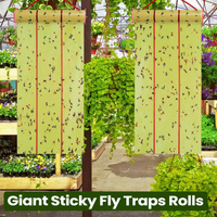 Plantes d'intérieur moucherons insectes collant tueur rouleau suspendu mouche ruban insecte mouche feuilles de papier colle insecte attrape-insectes