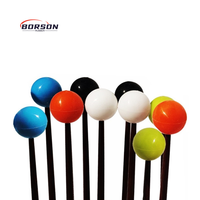 Maillets de tambour en silicone dur 30A-90, maillets à double tête, maillets en caoutchouc dur, maillets pour xylophone