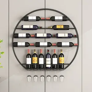 Prateleiras de exposição para sala de jantar, armário de exposição para vinhos, suporte de parede para garrafas de vinho, rack para vinhos