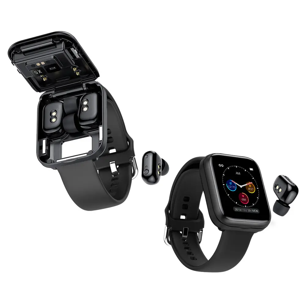 Smart Watch Fitness Tracker Armband Ohrhörer 2 in 1 Smartwatch mit TWS Kopfhörern Heart Rate Tracker