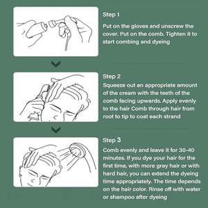 Crème colorante pour <span class=keywords><strong>cheveux</strong></span> semi-permanente naturelle de couleur brun <span class=keywords><strong>foncé</strong></span> certifiée GMP, pour hommes et femmes, couvre les <span class=keywords><strong>cheveux</strong></span> gris, utilisation en salon - Product Image 5