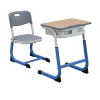 Bureau et chaise pour élèves du primaire et du secondaire, classe de formation de conseil scolaire simple pouvant être relevé, bureau de type C épaissi