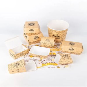 Stylish Reusable Customizable Kraft Paper Firm <b>Boxes</b> Magnetic Cover for Bakery <b>Burger</b> Fast Food Packing - Product Image 2