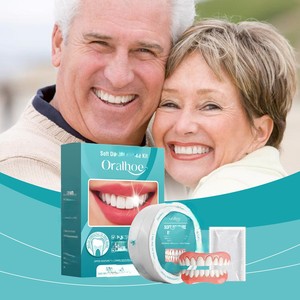 Prothèses dentaires temporaires Oralhoe : Couvre-dents complets (supérieur et inférieur) pour un sourire parfait, en matériaux confortables - Product Image 2