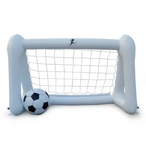 Filet de but de Football gonflable Portable avec balles de but de Polo d'eau, Mini but de jeu de Football, jouets d'eau pour adultes et enfants