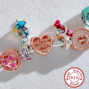 จี้ห้อยเครื่องประดับ DIY ของแท้ <span class=keywords><strong>Pando</strong></span> Charms Pan อุปกรณ์เสริม DIY Dora จี้เงินแท้สำหรับทำเครื่องประดับ - Product Image 6