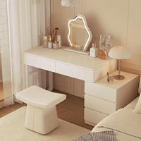 Table de toilette moderne avec tiroirs, coiffeuse sans miroir pour chambre et salon, meuble