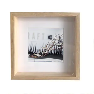 High Quality Custom 8*8 Shadow Box Frame American White Shadow Box Frames Wholesale Handmade Wood Shadow Box Artwork Decor