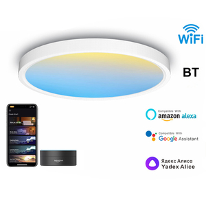 Full Spectrum Ra98 Smart CCT Regulable WiFi Control de voz 60x60 2x4 Flat Slim Sky <span class=keywords><strong>LED</strong></span> Panel de luz de <span class=keywords><strong>techo</strong></span> - Product Image 3