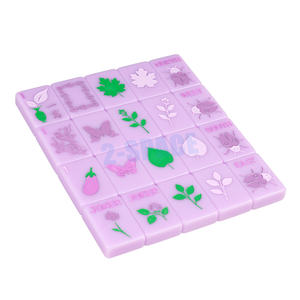 Juego <span class=keywords><strong>de</strong></span> Mahjong Americano <span class=keywords><strong>de</strong></span> Acrílico Personalizado con 164 Fichas <span class=keywords><strong>de</strong></span> Color Lila, Grabado Chino, Anti-decoloración - Product Image 3