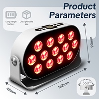 Panneau infrarouge portable sans fil pour soulager les douleurs musculaires, petit appareil miniature, thérapie par lumière rouge LED pour tout le corps, 660 nm 850 nm