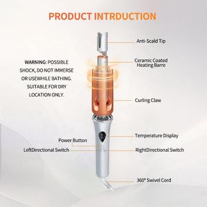 गर्म बिकने वाली इलेक्ट्रिक 32 मिमी सिरेमिक पीसी हीटर समायोज्य गर्मी नेतृत्व वाले आयन घूर्णन हेयर कर्लर घरेलू उपयोग प्रीमियम गुणवत्ता - Product Image 2
