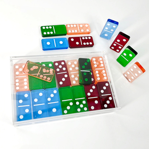 Jeu éducatif de dominos, logo personnalisé, jeu de société, impression acrylique, dominos miniatures de luxe - Product Image 5
