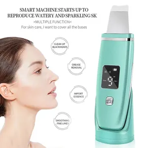 Ultrasonic Face Skin Peeling Scrubber Most Popular Ultrasound Facial Spatula Beauty Products With Charging Base