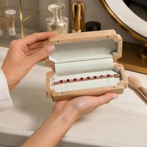 Wholesale Luxury Vintage Magnetic Wooden Jewelry Packaging <b>Box</b> <b>for</b> Necklaces <b>Bracelets</b> Pendants Rings High Quality - Product Image 2