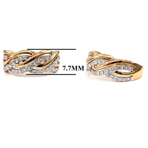 Joyería Fina, Nueva Llegada, Alta Calidad, Oro Rosa Sólido de 18k, Anillo de Boda de Oro con Diamantes Naturales Redondos en Espiral para Mujer - Product Image 2
