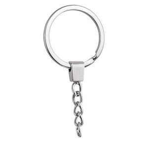 Anello Piatto da 32 mm con Catena Portachiavi in Metallo - Product Image 1