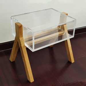 Meuble <span class=keywords><strong>de</strong></span> <span class=keywords><strong>chevet</strong></span> en acrylique au style moderne, <span class=keywords><strong>petite</strong></span> <span class=keywords><strong>Table</strong></span> basse en méthacrylate transparent avec tiroirs, bricolage - Product Image 2