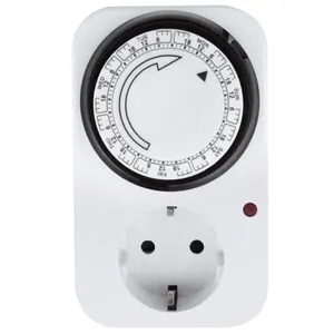 Minuterie mécanique hebdomadaire avec prise, blanche, 168 heures de programmation, idéale pour contrôler les appareils électriques - Product Image 1