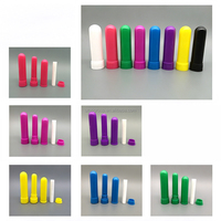 Tube inhalateur d'huiles essentielles mini vide, tubes d'aromathérapie portables, réutilisables en plastique PP, conteneur de bâtonnets inhalateurs de menthol avec mèches