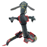 Peluche Dragonite Rayquaza verte de 80 cm, jouet brodé super doux, dinosaure anime unisexe avec squelette, en coton PP