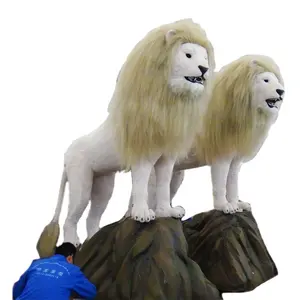 테마 파크 실물 크기 Animatronic Lion 공급 업체 테마 파크 장식 시뮬레이션 동물 Animatronic Lion