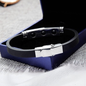 Gelang Magnet Silikon Stainless Steel, Gelang Magnetik Pria Grosir Energi <span class=keywords><strong>Xtreme</strong></span> Bahan Baja Tahan Karat - Product Image 5