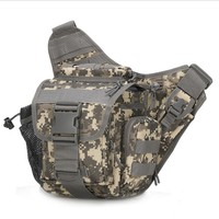 Sac de jambe tactique professionnel imperméable pour la randonnée, camouflage Molle, pour la chasse, le camping, sac banane pour homme