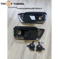 Grille de brouillard de style nid d'abeille Q5/SQ5 RSQ5 adaptée à Q5 (2018-2020) OEM Noir brillant Grille de phare antibrouillard avant adaptée à Q5/SQ5 Facelift RS Grill