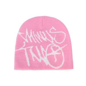 Venta caliente personalizable Jacquard suave <span class=keywords><strong>gorros</strong></span> fríos <span class=keywords><strong>para</strong></span> hombres y mujeres patrón de letras de punto de moda sin ala sombrero - Product Image 2