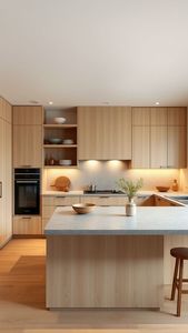 Foshan Manufacture Modern Pantry Living Room Oak Veneer Wood <strong>Sink</strong> Laundry Painted <strong>Kitchen</strong> Island Cupboard Cabinet <strong>Unit</strong> Design - Product Image 2