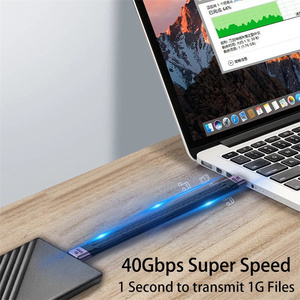 短いタイプC USB-C オス-メス ケーブル USB C USB3.1 Gen2 10Gbps データ高速充電ケーブル Galaxy、Xiaomi、Huawei、モバイルバッテリー対応 - Product Image 3