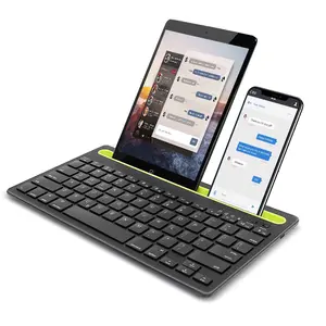 2 In 1 BT Keyboard Phone Pad Holder Mini Keyboard For Windows Android Phone Pads Built-In Holder Multi-Device Portable