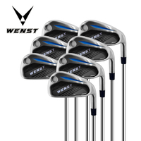 Ensemble de clubs de golf Stealth Black PVD pour hommes - Fers forgés à haut MOI et putter usiné CNC - Configuration professionnelle de 7 clubs