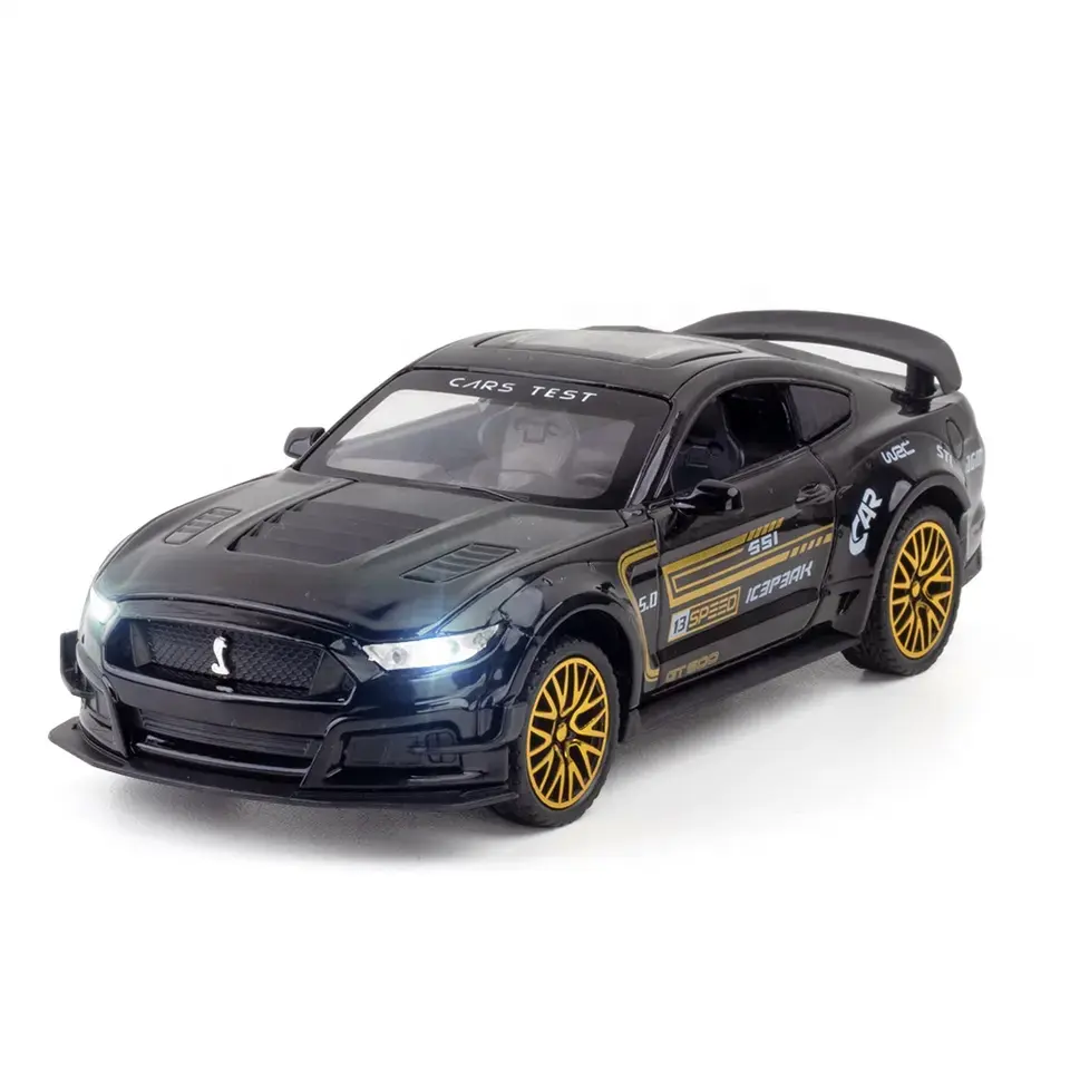 Toyhome alliage Gt500 métal véhicule jouet électrique modèle de voiture pièces moulées sous pression retirer voitures jouets 1:18 voiture moulée sous pression avec portes ouvrables