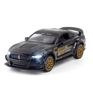 Toyhome Alloy Gt500 Metal Electric Toy Vehicle Car Model Die Cast Parts Pull Back Toy Cars 1:18 Die Cast Car With Openable Doors