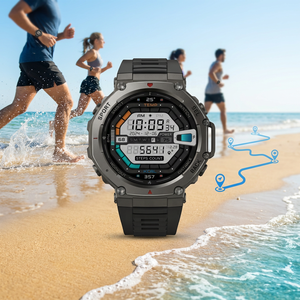 Montre connectée DM58 Android/iOS étanche 5ATM pour la natation <span class=keywords><strong>et</strong></span> la randonnée, avec GPS, écran AMOLED, pression atmosphérique, altimètre, boussole <span class=keywords><strong>et</strong></span> suivi de trajet - <span class=keywords><strong>Prix</strong></span> de gros - Product Image 1