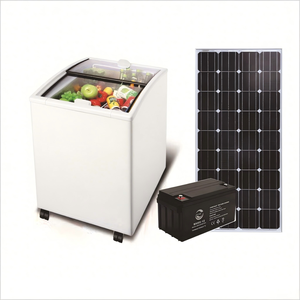 Congélateur à glace solaire 12/24V pour stand de rue, armoire réfrigérée avec porte coulissante pour voiture et usage domestique - Product Image 1