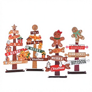 Multi Directional <strong>Signpost</strong> Animal Theme Freestanding <strong>Wooden</strong> Irregular Shape Christmas Mini Ornament Desktop Tabletop Decoration - Product Image 3