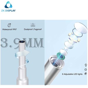 Kỹ thuật số otoscope Tai đào ear Wax loại bỏ công cụ trực quan tai Scoop nội soi 7 inch 1024*600 IPS màn hình 3.9 mét IP67 6 đèn LED - Product Image 6
