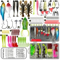 Ensemble complet d'appâts souples pour la pêche à la carpe, y compris des spinnerbaits, des leurres pour perches, des leurres grenouilles, des leurres minnow