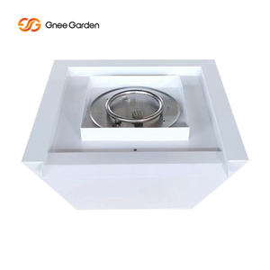 Brasero de Acero Corten Blanco con Cascada y Palo para Leña - 50000-74999 BTU - Calentador Exterior para Piscina, Jardín y Patio - Product Image 2